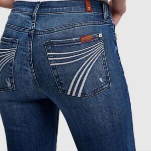 7 For All Mankind DoJo Womens Dark wash Jeans Size 27 Classic Premium Denim EUC
